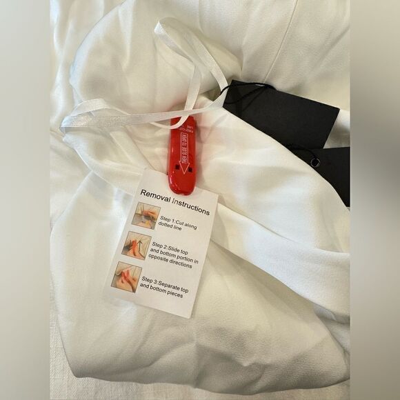 SATIN COCKTAIL DRESS W/ RHINESTONE ACCENTS - Picture 5 of 8